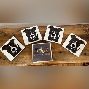 Pitbull coasters-set of 5